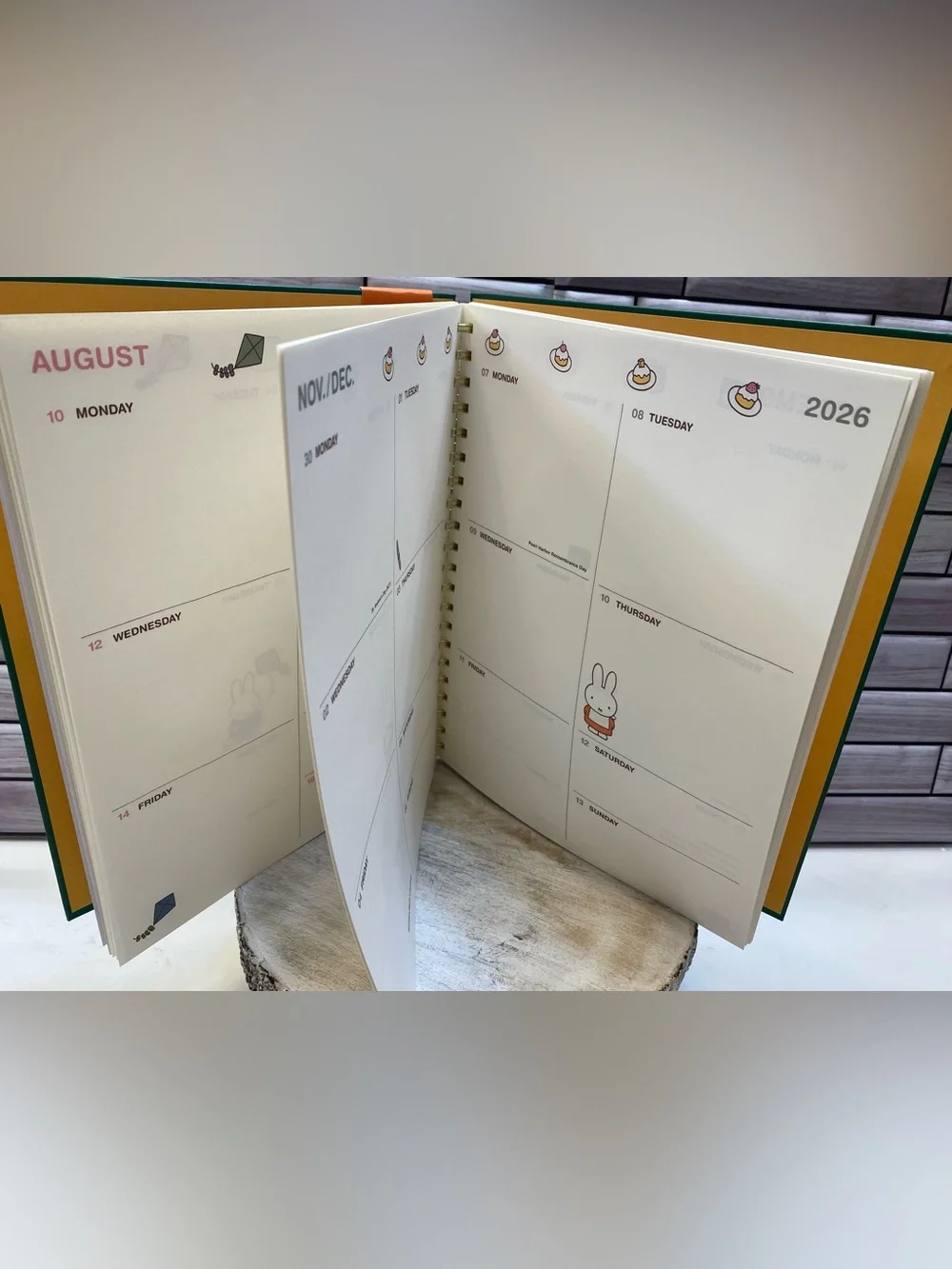 MIFFY ❤️2027 Weekly L Planner Agenda w/ Cute Label Stickers 11” New